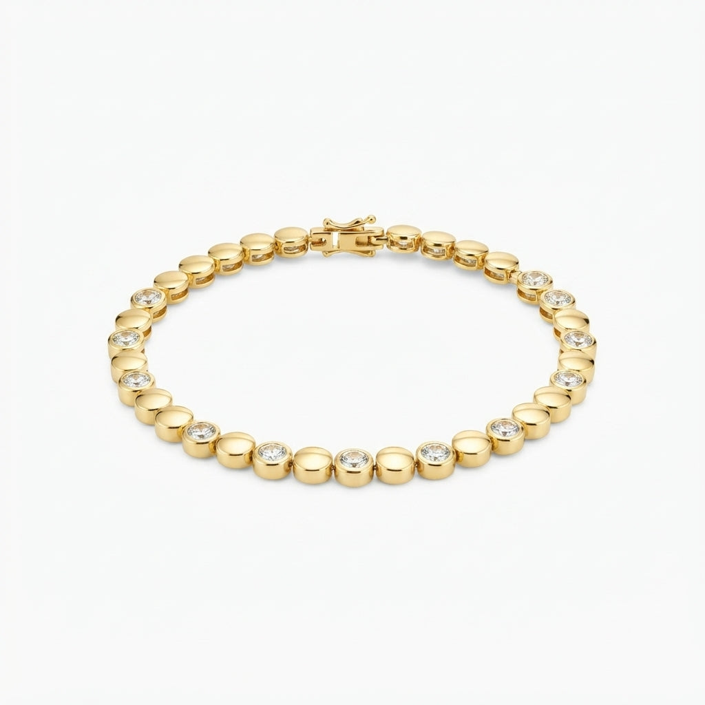 14K Minimal Zirkon Taşlı Bileklik