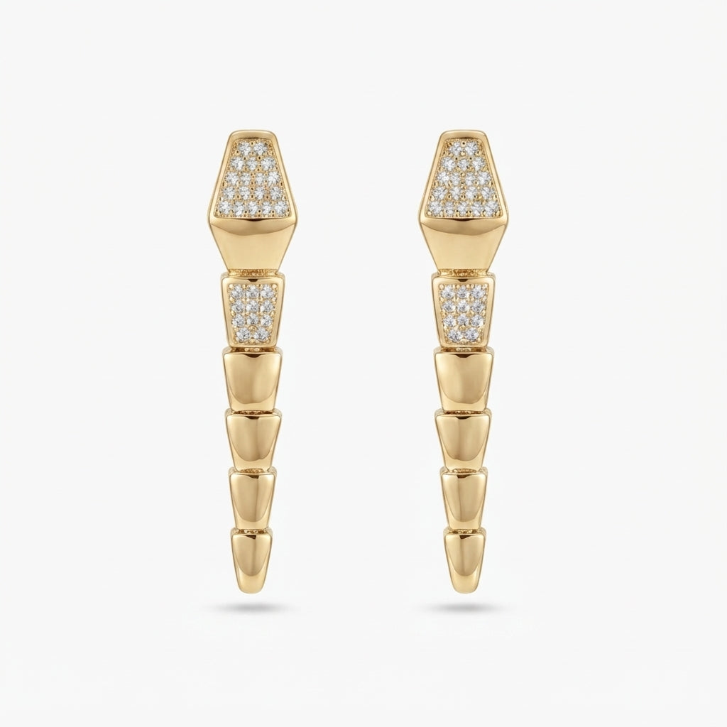14K Bvlgr Serpent Tasarım Küpe