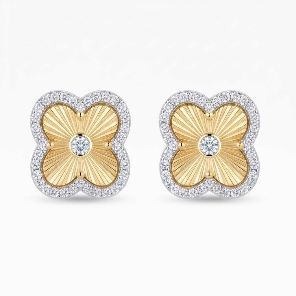 14K Cleef Tasarım Küpe