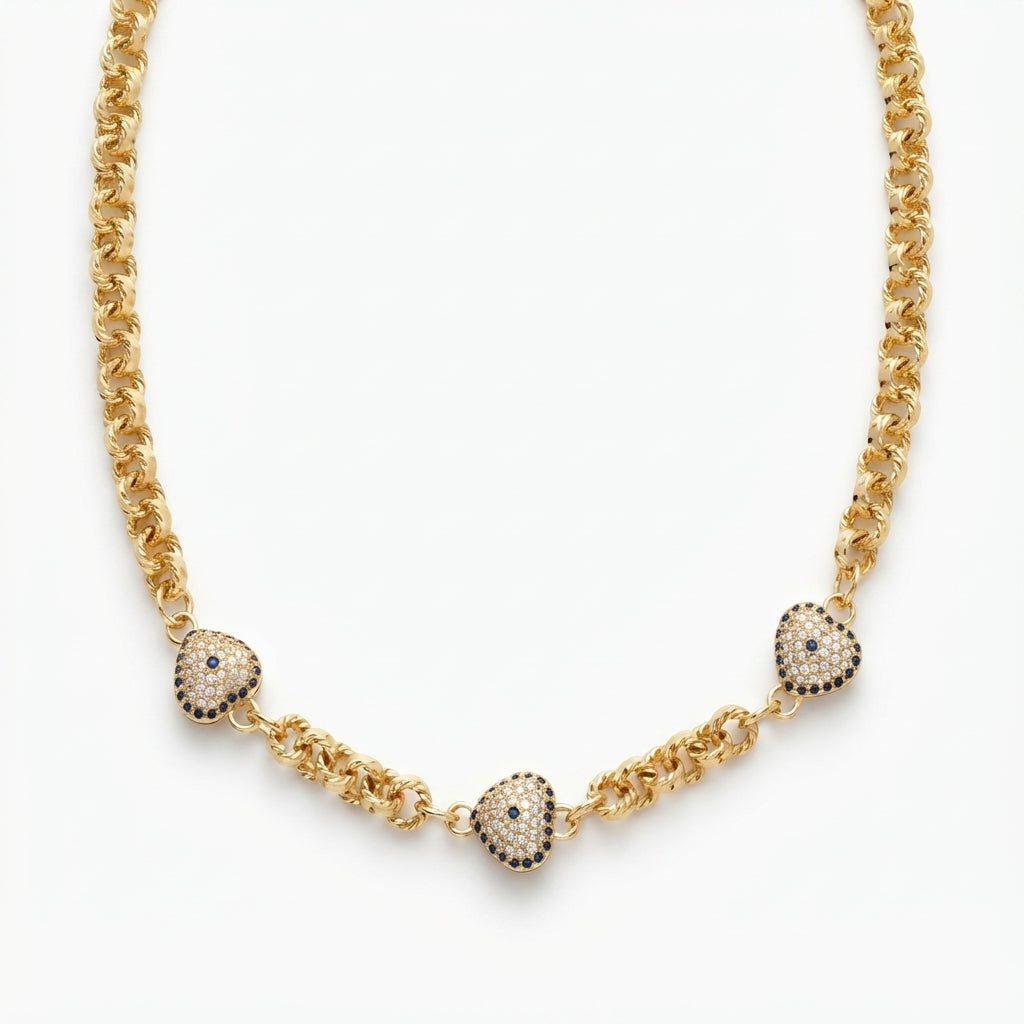 14K Nazar ATSY Kolye