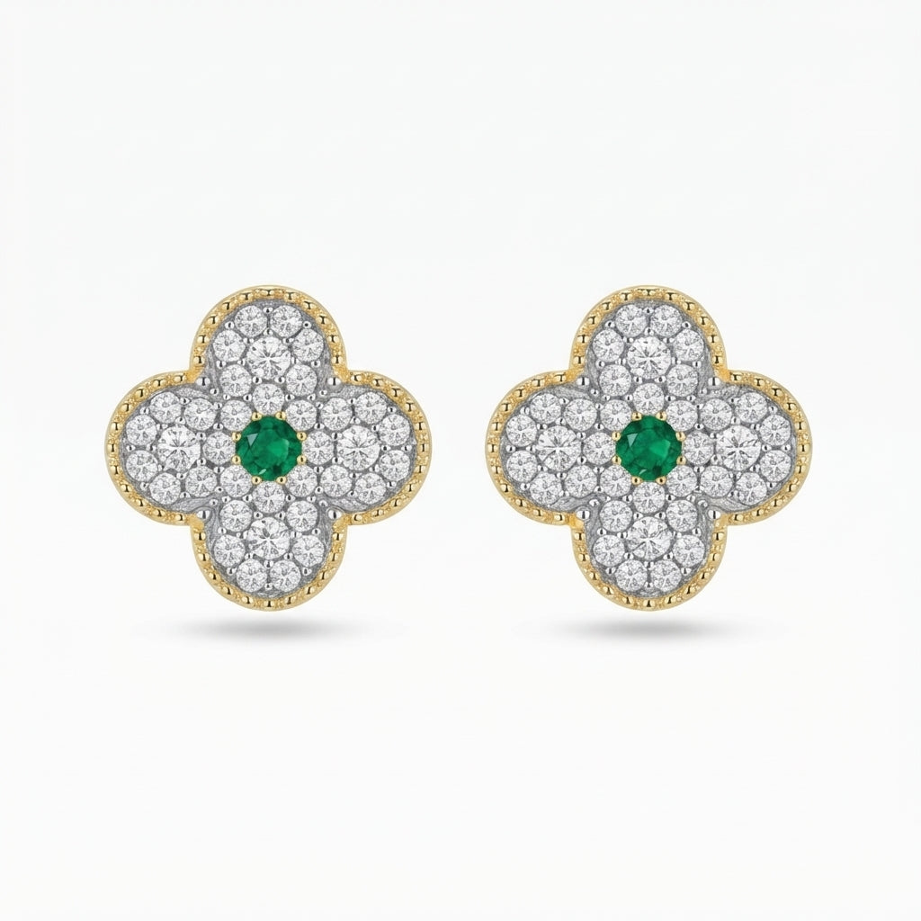 14K Cleef Tasarım Küpe