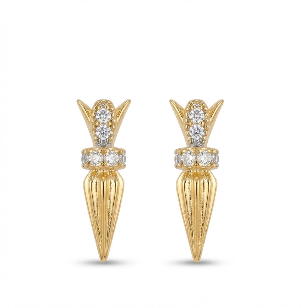 14K Zirkon Taşlı Annitta Küpe