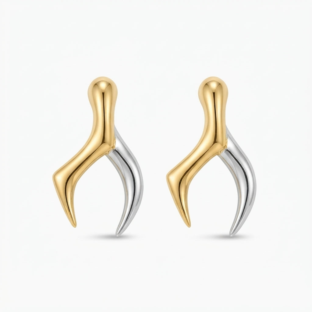 14K Mixed Mers Tasarım Küpe