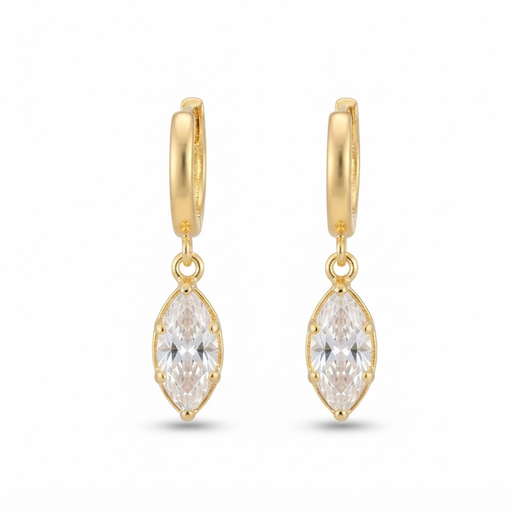 14K Sallantılı Damla Küpe