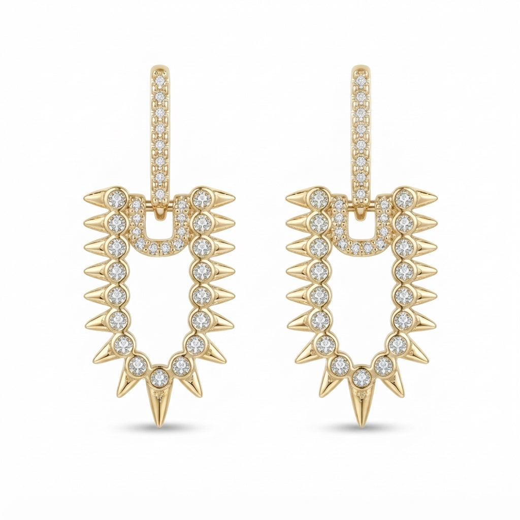 14K Zirkon Taşlı Molly Küpe