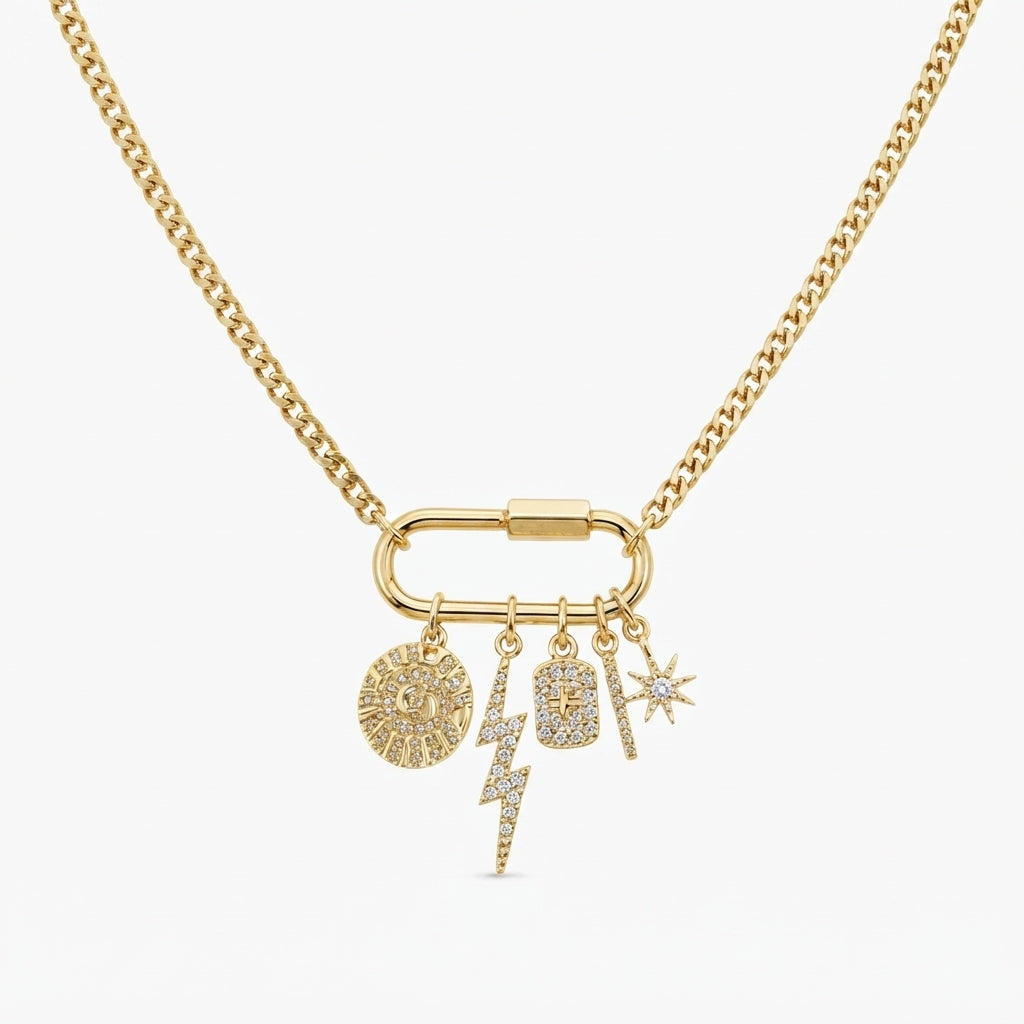 14K Altın Charm'lı Kolye