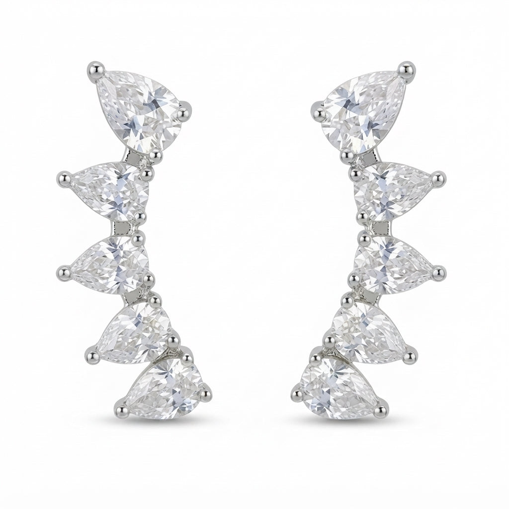 Çoklu Görünüm Diamond Tasarım Damla Küpe